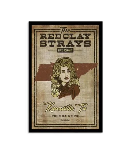 Discover Red Clay Strays 2.10.24 The Mill & Mine Knoxville, TN Poster