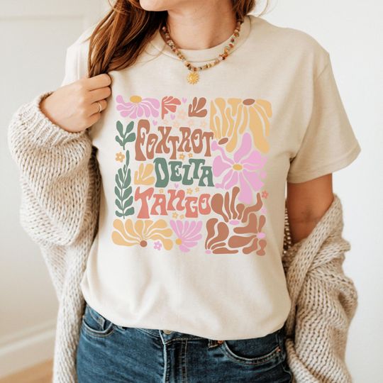 Discover Subtle FDT Shirt, Fck Donald Trump Shirt, Floral FDT Gift, Flower Anti Trump Shirt