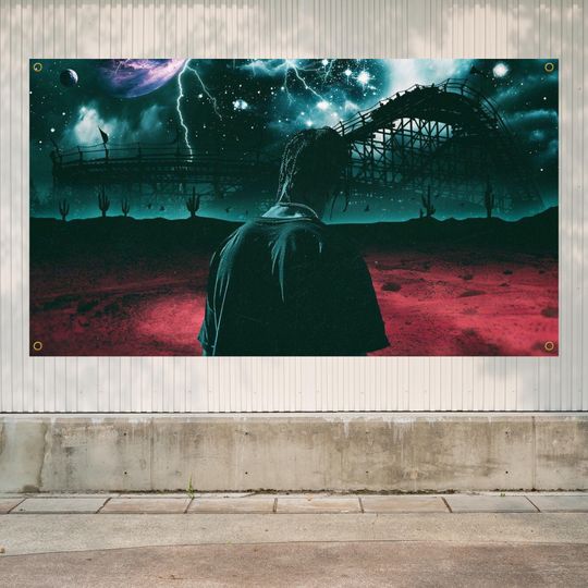Discover Tra-vis Scott Astro-World Tapestry, American Rapper Meme Tapestry