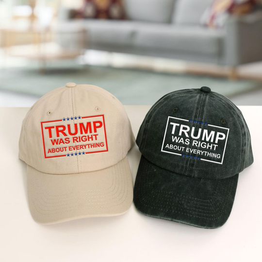 Discover Trump Was Right About Everything Embroidered Hat, Vote For Him Hat