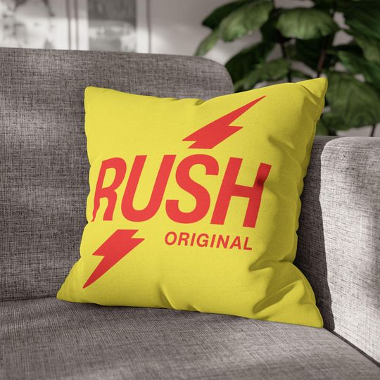 Discover TroyeSivan-Inspired Rush Bottle Yellow Square Pillow