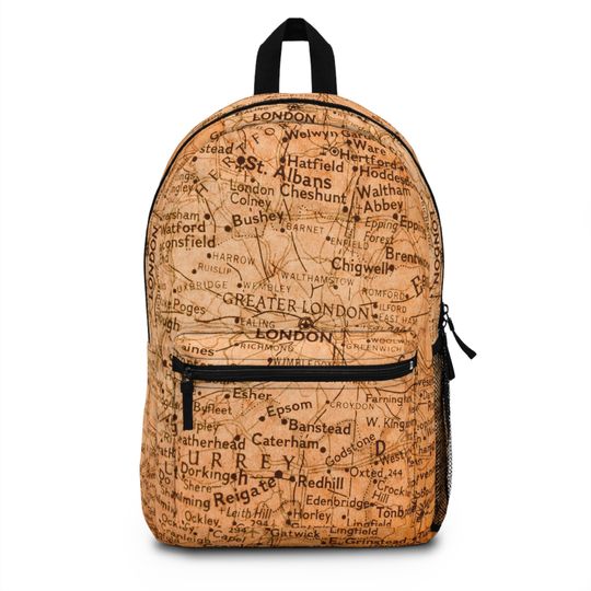Discover London Vintage  Map Backpack