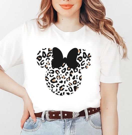 Discover Disneyyy Mickeyy Minniee Leopard Retro T-shirt, Leopard Mickeyy Minniee Shirts