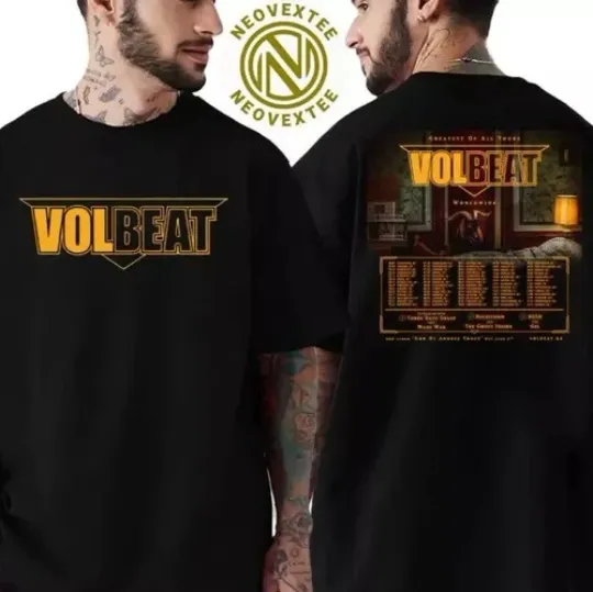 Discover Volbeat Greatest Of All Tours 2025 Worldwide God Of Angels Two Sides T-Shirt