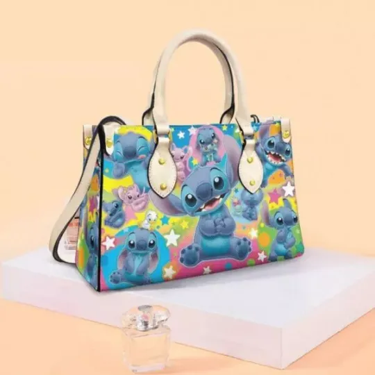 Discover Cute Stitchh Leather Handbag, Disneyyy Leather Handbag, gift Woman