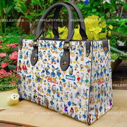 Discover Valentine Donald Duckk Disneyyy Cartoon Leather Bag Handbag