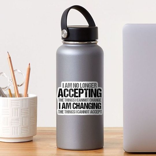 Discover I Am Changing the Things I Cannot Accept Sticker