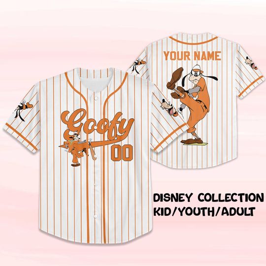 Discover Custom Disneyyy goofyy Baseball Jersey, Custom Kid Youth Adult Disneyyy Jersey