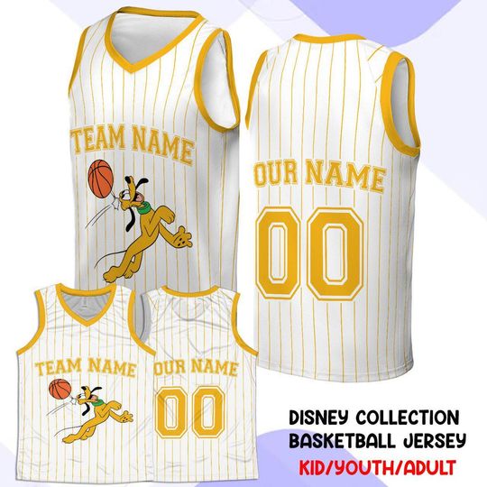 Discover Personalized Disneyyy plutoo Basketball Jersey Team Name & Number