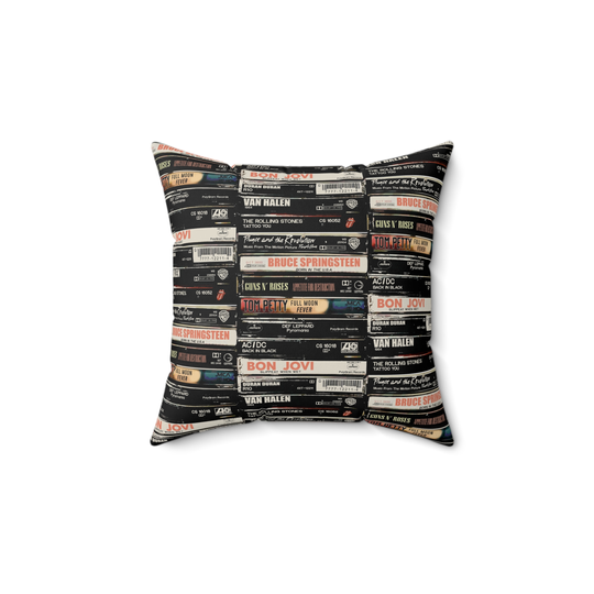 Discover Hip Hop Classic Cassettes Spun Polyester Square Pillow
