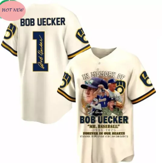Discover In Memory of Bob Uecker baseball jersey HOT jersey 3d gift