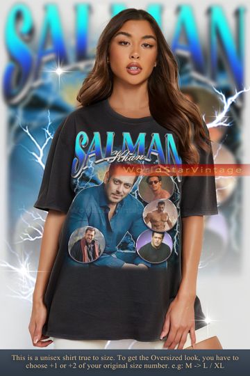 Discover SALMAN KHAN Vintage Shirt, Salman Khan Homage Tshirt