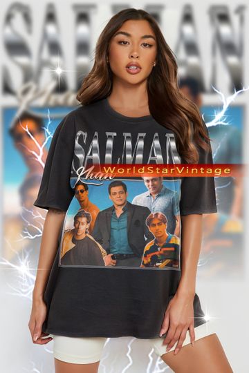 Discover SALMAN KHAN Vintage Shirt, Salman Khan Homage Tshirt