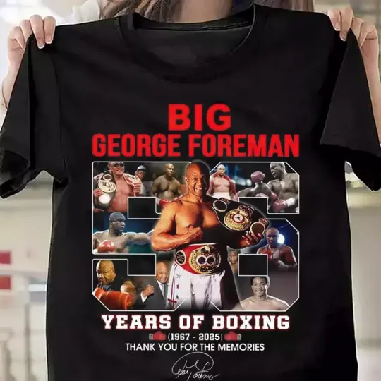 Discover Big George Foreman Years Of Boxing 1967 2025 T-Shirt