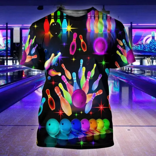 Discover Bowling Rainbow Colorful Shirt For Men Women