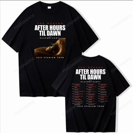 Discover Weeknds After Hours Til Dawn Tour 2025 T-shirt