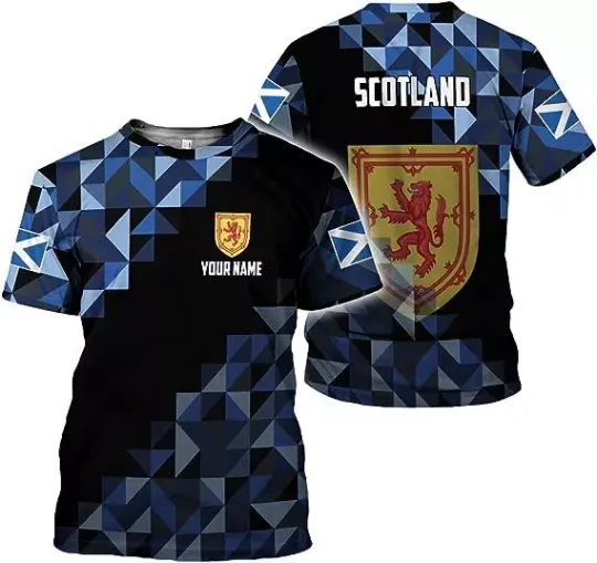 Discover Personalized Scotland Rampant Lion 3D Shirt, Scottish Gifts for Men Women, Scotland Shirt