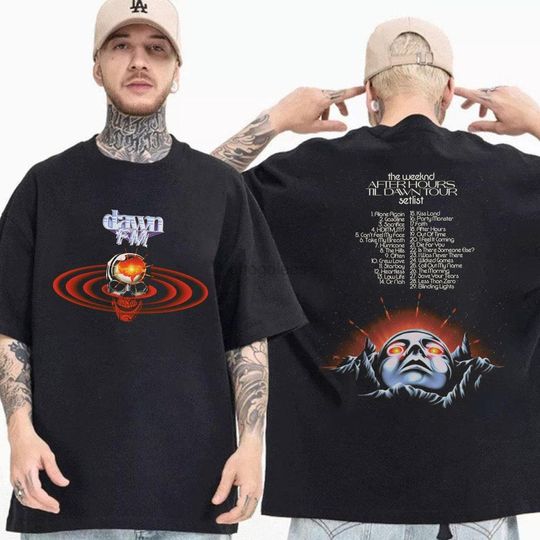 Discover Weeknds Double Sided Shirt, The Weekend Tour Merch