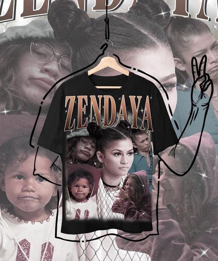 Discover Zendaya Vintage T-Shirt, Zendaya Sweatshirt, Baby Zendaya Retro Bootleg Tee
