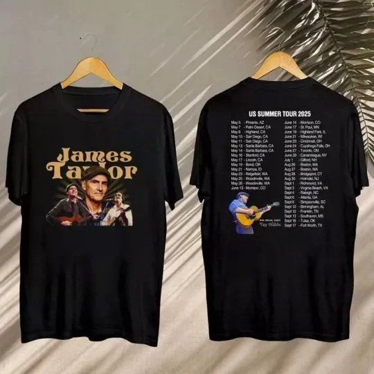 Discover James Taylor Concert Shirt, James Taylor Summer Tour 2025 Shirt