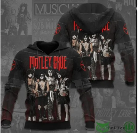 Discover Motley Crue Band Hoodie 3d - all printed, hot  Hoodie 3d