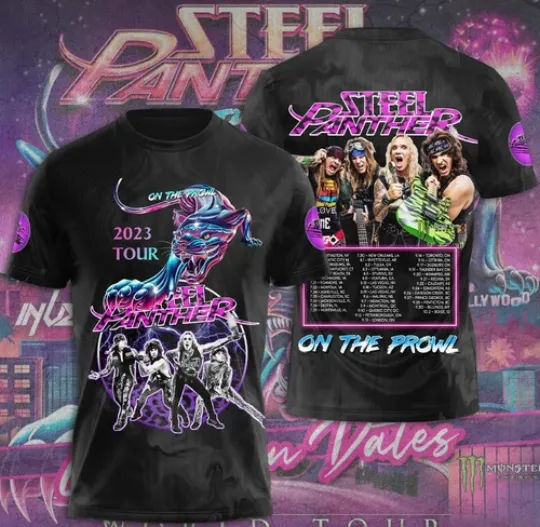 Discover Reprint Tour 2023 Steel Panther 3D Tshirt Good Design For Fan