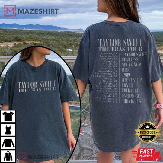 Discover The Erass Tourr 2023 Taylor Merch Comfort Colors T-Shirt