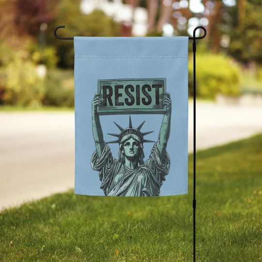 Discover Statue of Liberty Resist Garden Flag | Pro Womens Rights