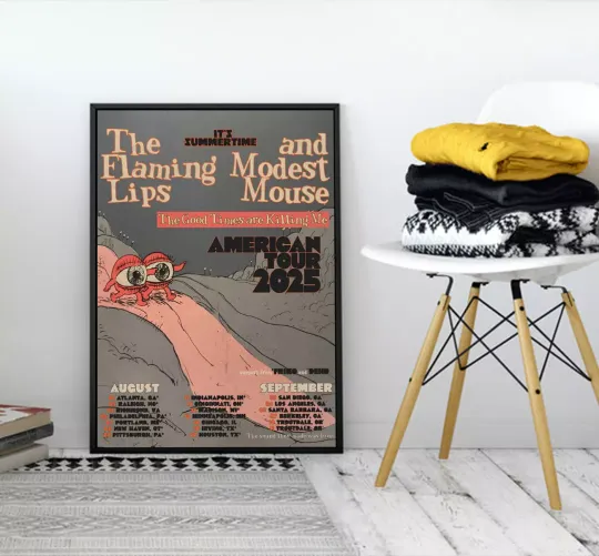Discover Modest Mouse and The Flaming Lips American Tour Summer 2025 Poster