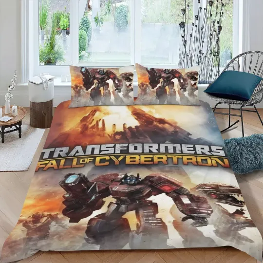Discover 3Pcs Bedding Sets for Transformers Fall of Cybertron Comforter Sets for Kids