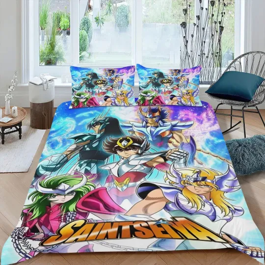 Discover Saint Seiya 3Pcs Bedding Sets Comforter Sets All Season for Kids Lightweight