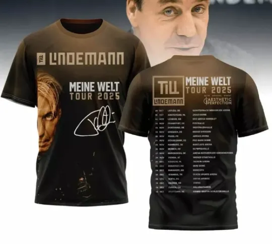 Discover Lindemann Meine Welt Tour 2025 AOP 3D T-shirt