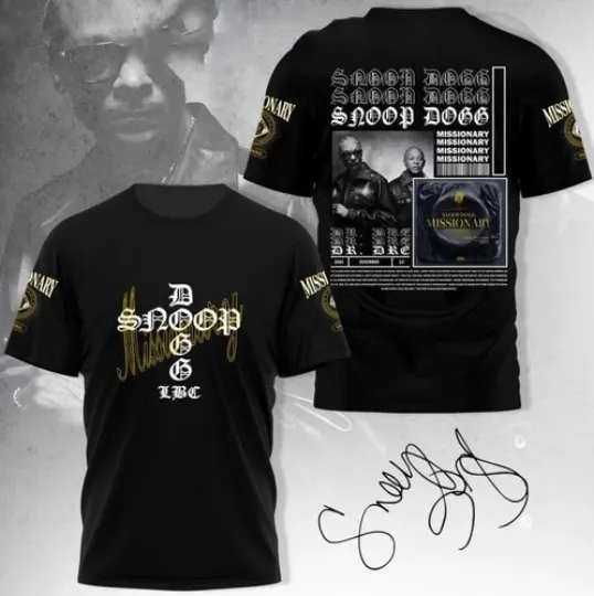Discover Snoop Dogg With Dr  Dre Missionary 2025 AOP 3D T-shirt