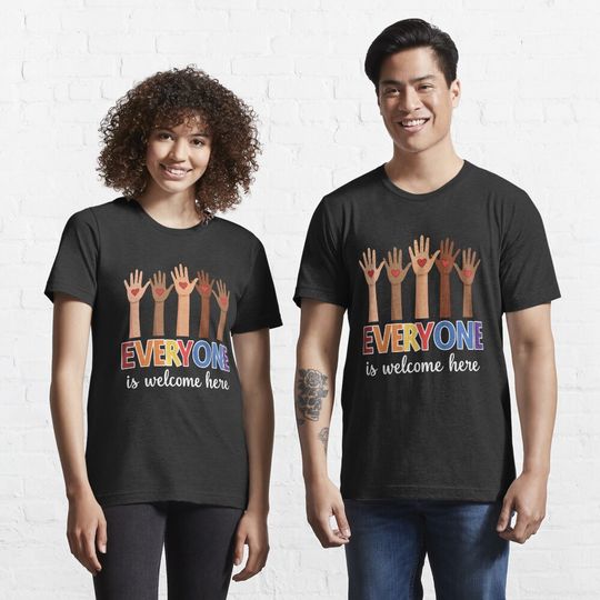 Discover Everyone Is Welcome Here Idaho Teacher Essential T-Shirt