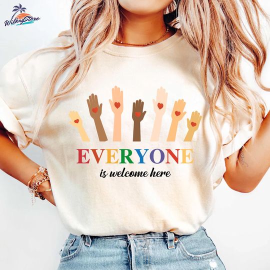 Discover Idaho Teacher Shirt, Everyone Is Welcome Here Shirt, Inclusion and Equality T-Shirt