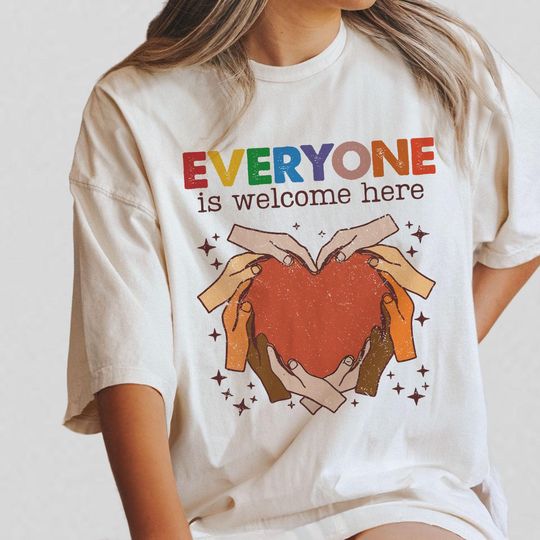 Discover Everyone Is Welcome Here T-shirt, Idaho Teacher T-shirt, Protest And Resist Shirt