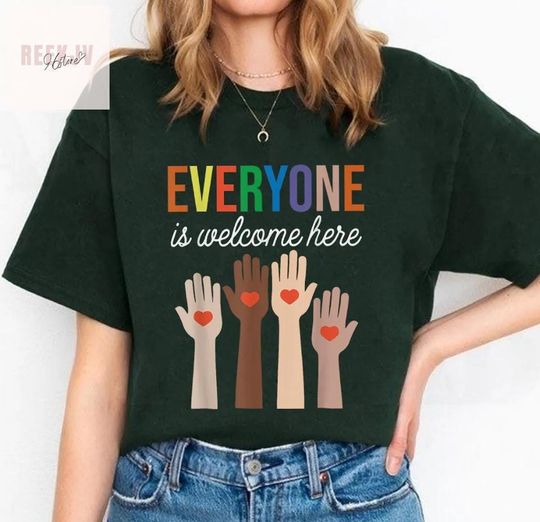 Discover Idaho Teacher Shirt, Everyone Is Welcome Here Tee, Protest Resist Shirt