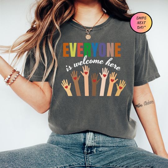Discover Idaho Teacher T-Shirt, Everyone is Welcome Here, Inclusion & Equality Shirt