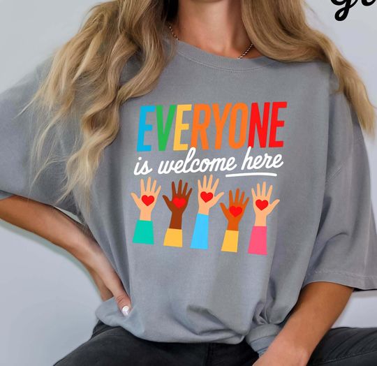 Discover Idaho Teacher Equality Shirt, Everyone Is Welcome Tee, Inclusion & Diversity Shirt