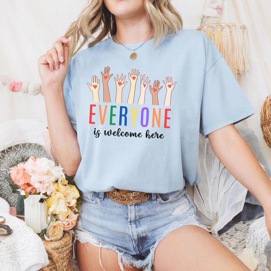Discover Idaho Teacher Shirt, Everyone Is Welcome Here Shirt, Inclusion And Equality Shirt