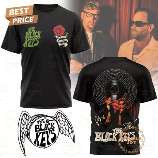 Discover The Black Keys No Rain No Flowers Tour 2025 3D T-Shirt