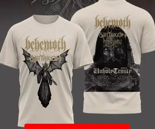 Discover Behemoth Satyricon The Unholy Trinity Tour 2025 Shirt 3D Tshirt hot shirt