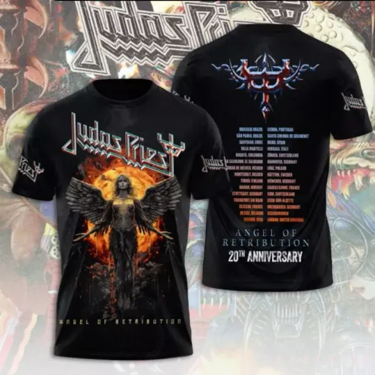 Discover Judas Priest Angel Of Retribution 20th Anniversary AOP 3D T-shirt