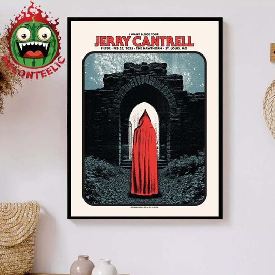 Discover Jerry Cantrell Poster I Want Blood Tour At The Hawthorn No Frame