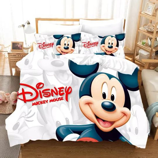 Discover Mickeyy Disneyyy Bedding Set Queen King Quilt/doona Duvet Cover Pillowcase