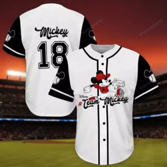 Discover Personalized Love Mickeyy mouse 3D BASEBALL JERSEY SHIRT