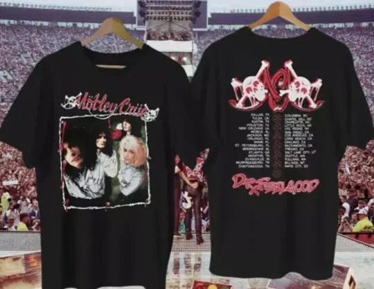 Discover Vintage 1989 Motley Crue Dr Feelgood Tour Concert Rock Band T-Shirt