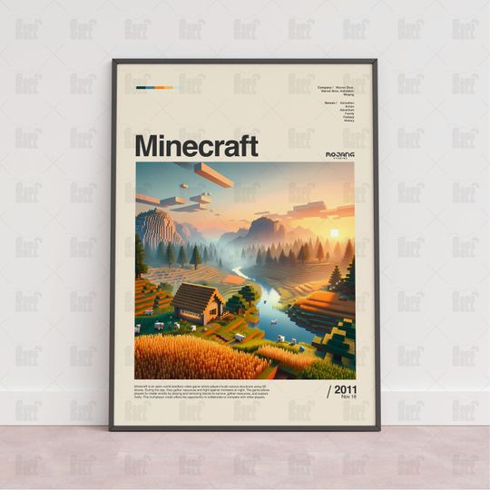 Discover Minecraft Poster, Gaming Room Poster, Gaming Wall Poster, Gaming Print Poster, Game Gift, Video Games Poster