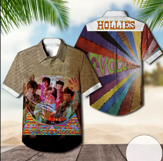 Discover The Hollies Evolution Album Cover Hawaiian Shirt