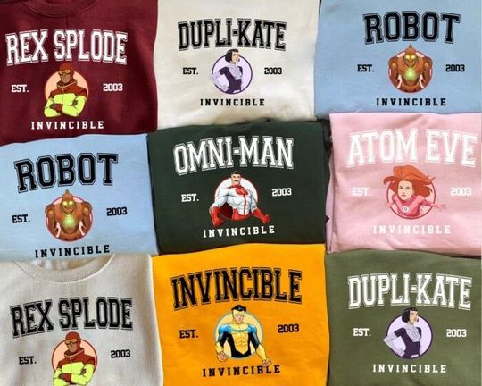 Discover Invincible Characters Comic Shirt, Atom Eve Sweatshirt, Comic Book Fan Gift, Invincible Universe Cartoon Tee